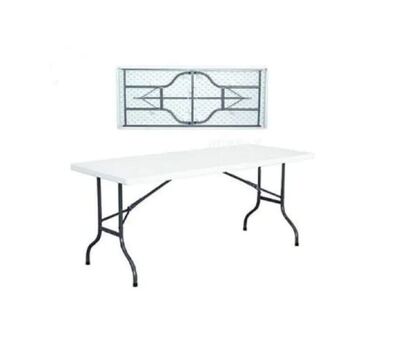 Rectangular fold-in-half table