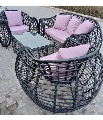 Pipe Parlor Set - Rattan outdoor lounge set