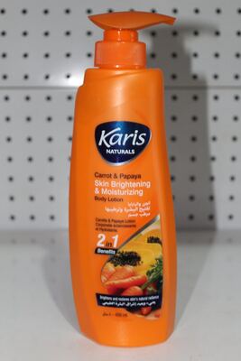 Karis naturals carrot & papaya skin brightening & moisturizing body lotion