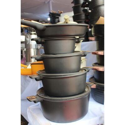 Black non-stick cookware set