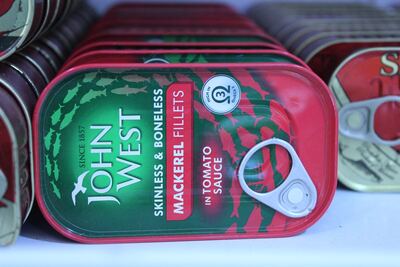 John West Skinless & Boneless Mackerel Fillets in Tomato Sauce