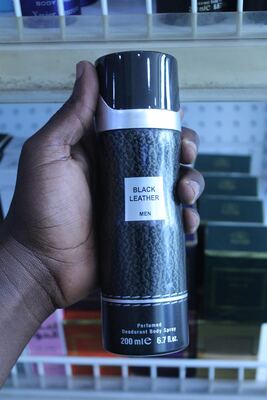 Black Leather Men Perfumed Deodorant
